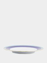 La DoubleJ Blue Rainbow Set of Soup and Dinner Plates