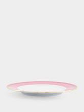 La DoubleJ Pink Rainbow Set of Soup and Dinner Plates
