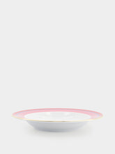 La DoubleJ Pink Rainbow Set of Soup and Dinner Plates