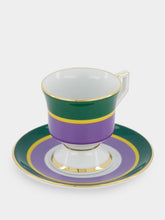 La DoubleJ Set of 4 Rainbow Coffee Cup and Saucer
