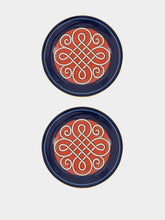 La DoubleJ Set of 2 Cortile Blue Dessert Plates