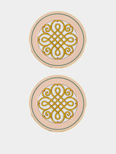 La DoubleJ Set of 2 Cortile Pink Dessert Plates