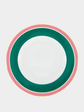La DoubleJ Set of 2 Green Rainbow Porcelain Dinner Plates