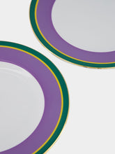 La DoubleJ Rainbow Viola Dinner Plates