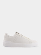 Balmain B-Court Monochrome Cream Leather Sneakers