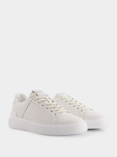 Balmain B-Court Monochrome Cream Leather Sneakers