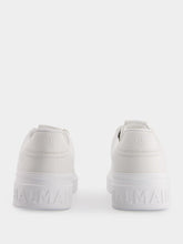 Balmain B-Court Monochrome Cream Leather Sneakers