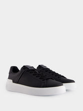 Balmain Black and White B-Court Leather Sneakers