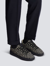 Balmain Black B-Court Jacquard Monogram Trainers