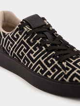 Balmain Black B-Court Jacquard Monogram Trainers
