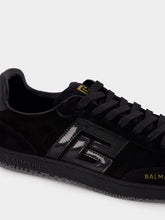 Balmain Black Suede and Patent Leather Sneakers
