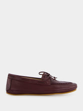 Le Monde Beryl Burgundy Leather Driver Moccasins