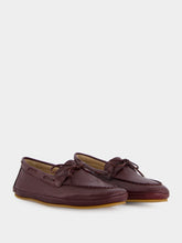 Le Monde Beryl Burgundy Leather Driver Moccasins
