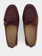 Le Monde Beryl Burgundy Leather Driver Moccasins