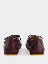 Le Monde Beryl Burgundy Leather Driver Moccasins