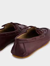 Le Monde Beryl Burgundy Leather Driver Moccasins