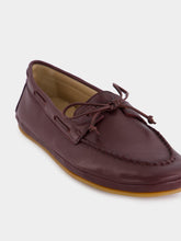 Le Monde Beryl Burgundy Leather Driver Moccasins