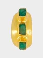 FENOMENA Gold Emerald Havana Glow Ear Cuff