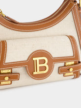 Balmain B-Buzz Hobo Bag in Leather and Canvas