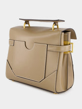 Balmain Brown Calfskin B-Buzz 23 Bag