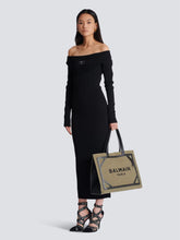 Balmain Khaki Green B-Army 42 Canvas Tote Bag