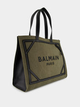 Balmain Khaki Green B-Army 42 Canvas Tote Bag