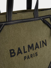 Balmain Khaki Green B-Army 42 Canvas Tote Bag