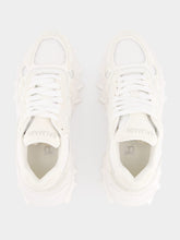 Balmain White B-East Leather And Suede Sneakers