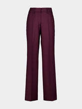 Paula Dominique Purple Wide-Leg Tailored Pants