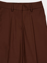 Paula Dominique Potting Soil Wide-Leg Tailored Pants