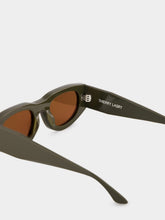 Thierry Lasry Dopamy Olive Green Oval-Rectangular Sunglasses