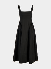 Cult Gaia Black Carla Linen Midi Dress