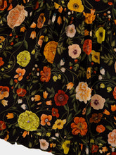 La DoubleJ Black Floral Silk Maxi Dress