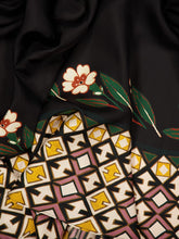 La DoubleJ Black Magnifico Open Neck Silk Maxi Dress