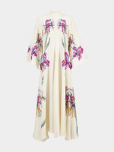 La DoubleJ Iris Placée Floral Silk Maxi Dress