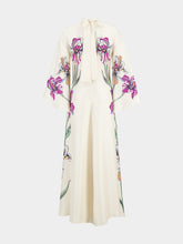 La DoubleJ Iris Placée Floral Silk Maxi Dress