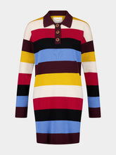 La DoubleJ Striped Midi Polo Dress in Merino Wool