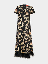 La DoubleJ Sylph Black Buttercup Silk Maxi Dress