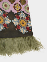 La DoubleJ Dusty Pink Silk Swing Dress with Feathers