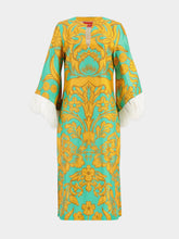 La DoubleJ Va-Va Turquoise Silk Kaftan Dress