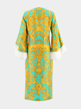La DoubleJ Va-Va Turquoise Silk Kaftan Dress