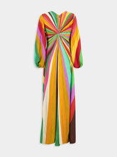 La DoubleJ Rainbow Placée Maxi V-Neck Dress