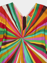 La DoubleJ Rainbow Placée Maxi V-Neck Dress