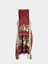 La DoubleJ Woodland Placée Burgundy Crepe de Chine Midi Dress