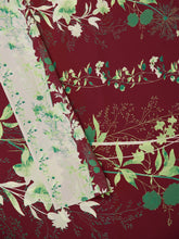 La DoubleJ Woodland Placée Burgundy Crepe de Chine Midi Dress