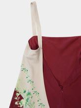 La DoubleJ Woodland Placée Burgundy Crepe de Chine Midi Dress