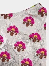 La DoubleJ Silver Floral Roy One-Shoulder Dress