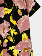 La DoubleJ Black Floral Mini Swing Cotton Dress