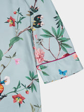 La DoubleJ Zooflora Light Blue Silk Wrap Dress