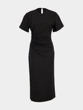 La DoubleJ Solid Black Double Punto Milano Lela Dress